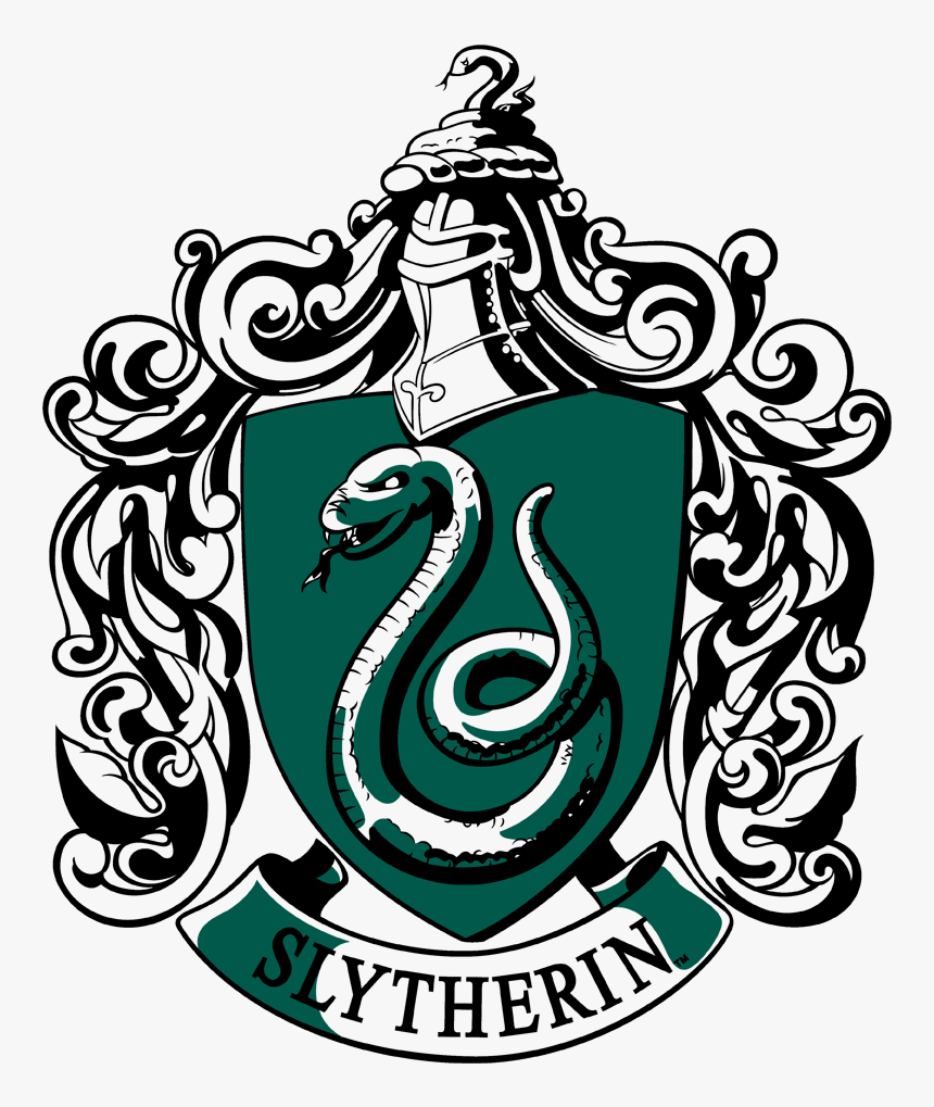 Slytherin Crest Black And White, HD Png Download - kindpng