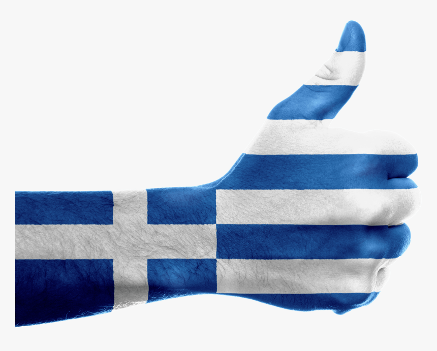 Greece-hand - Greece Flag Hand Transparent, HD Png Download, Free Download
