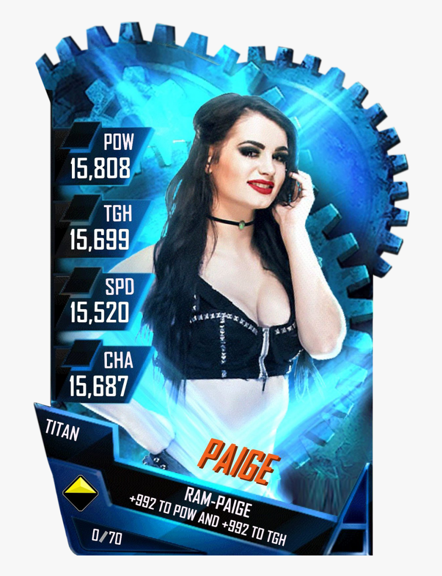 Paige S4 18 Titan Fusion - Wwe Supercard Paige Fusion, HD Png Download, Free Download