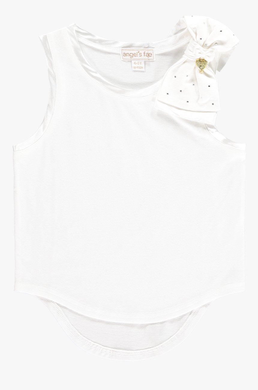 Angel"s Face Jodie Bow Top In White - Active Tank, HD Png Download, Free Download