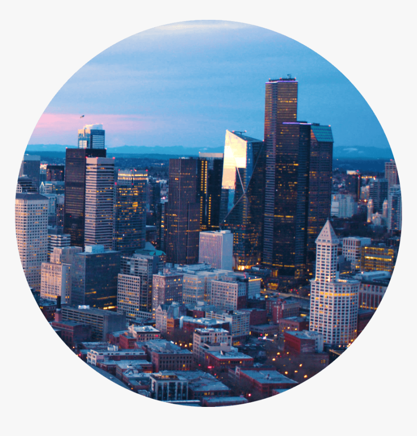 Seattle Skyline At Dusk, Views Of Famous Buildings, - Urban Area, HD Png Download, Free Download