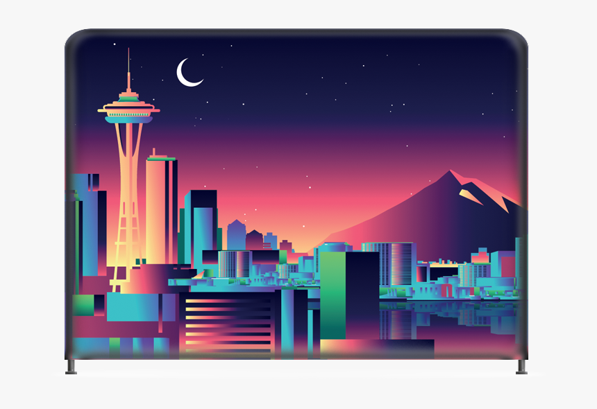 Retro Seattle - Seattle - Seattle Tekening, HD Png Download, Free Download