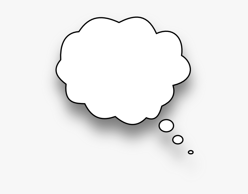 Black Background Thinking Bubble, HD Png Download, Free Download