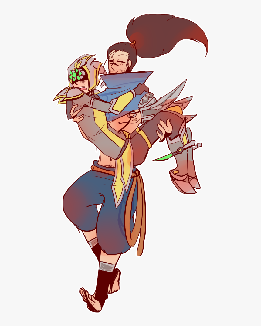 Have A Transpart Yasuo Carrying His Tiny Yi Around - Master Yi Gay Yasuo, HD Png Download, Free Download