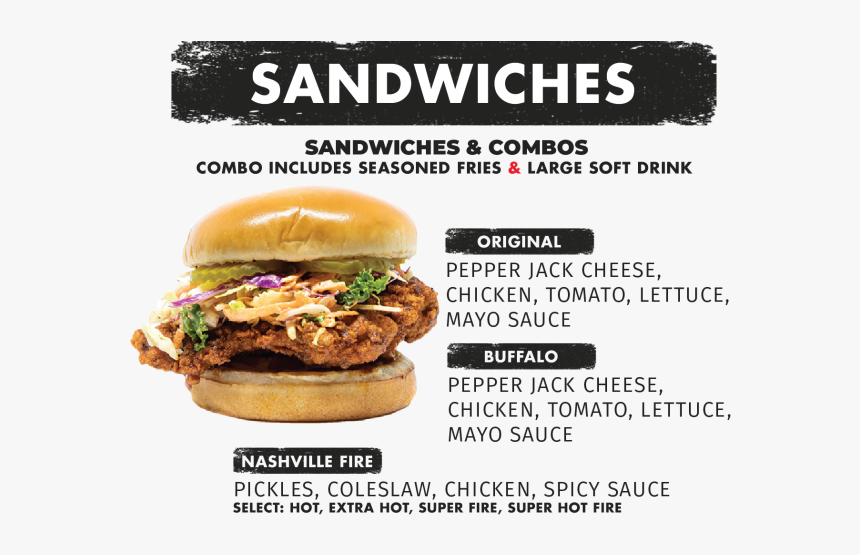 Fire Wings Sandwiches, HD Png Download, Free Download