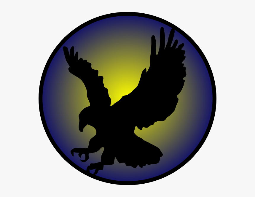 Eagle Silhouette On Blue Svg Clip Arts - Silhouette Eagle Clipart, HD Png Download, Free Download