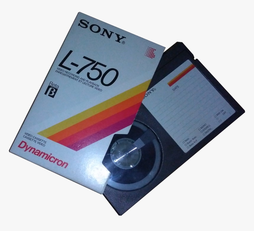 Sony Betamax Cassette L-750 Sd 195min Recordingtime - Beta Kassetten, HD Png Download, Free Download
