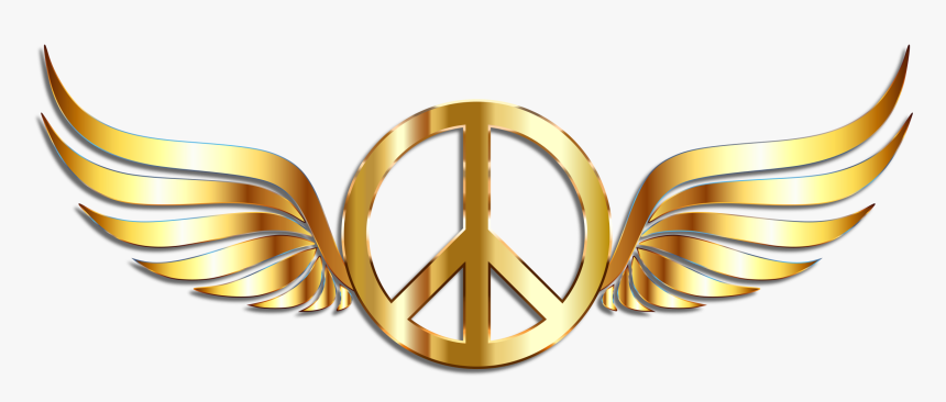 Clipart - Peace Sign With Wings, HD Png Download, Free Download