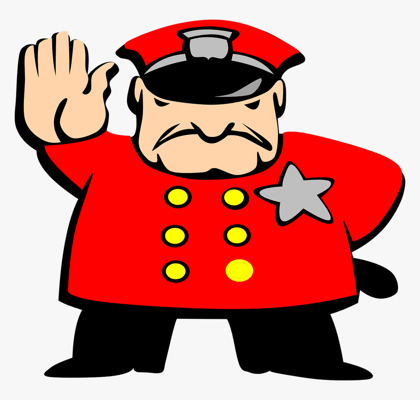 Transparent Stop Clip Art - Police Man, HD Png Download, Free Download