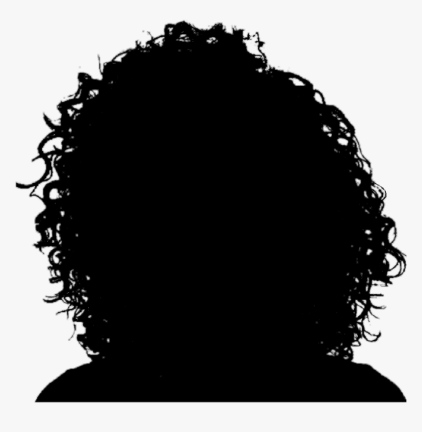 #woman #curlyhair #silhouette - Curly Hair Female Silhouette, HD Png Download, Free Download