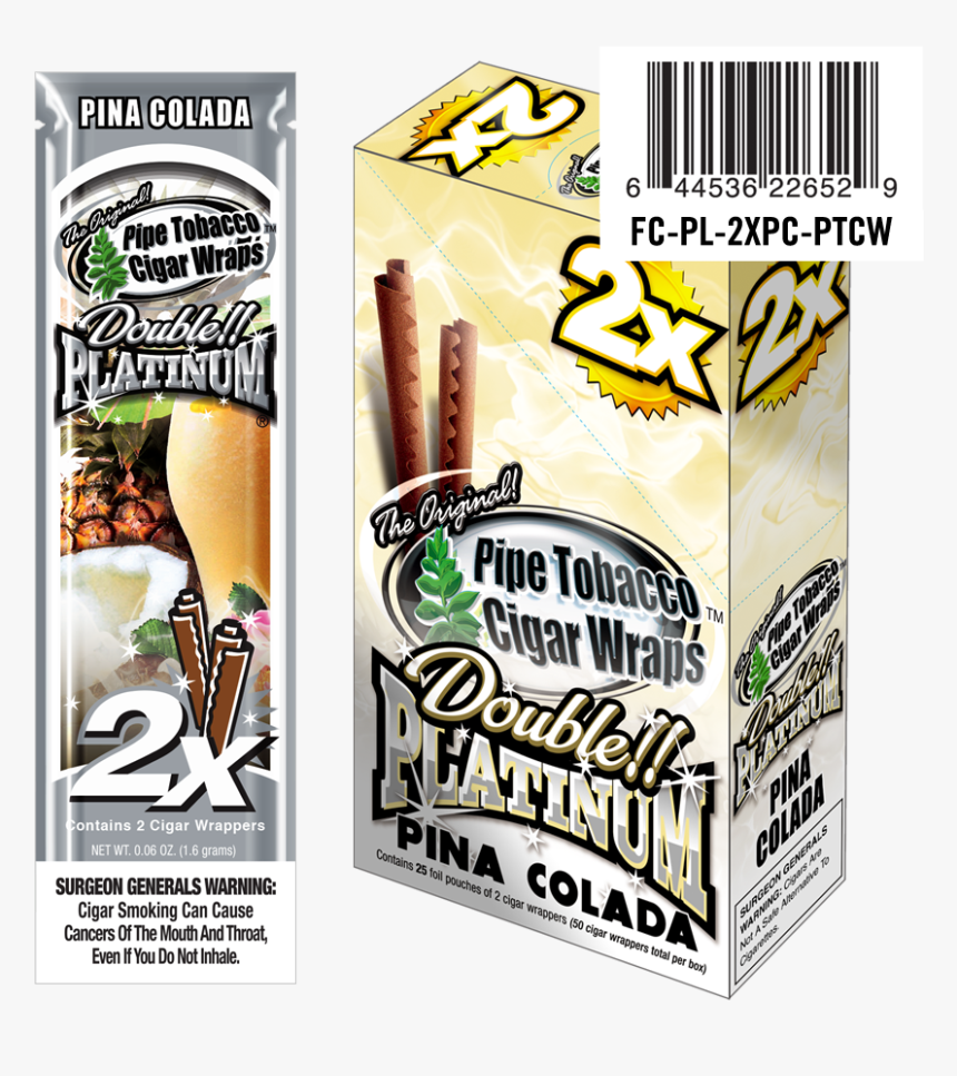 Double Platinum Blunt Wrap Pina Colada 25/2pk - Blunt Wrap Double Platinum Grape, HD Png Download, Free Download