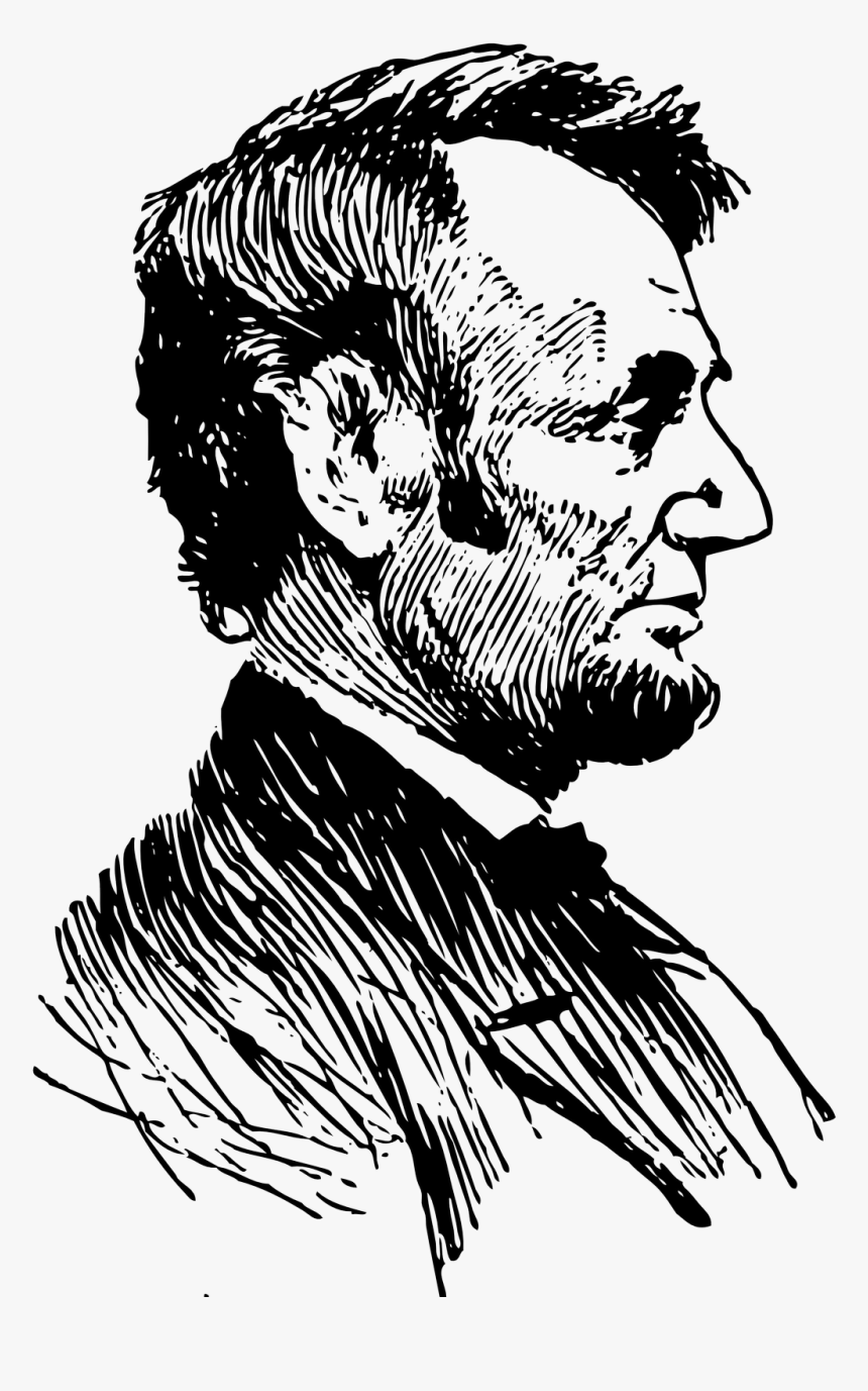 Abe Lincoln - Abraham Lincoln Profile Drawing, HD Png Download, Free Download