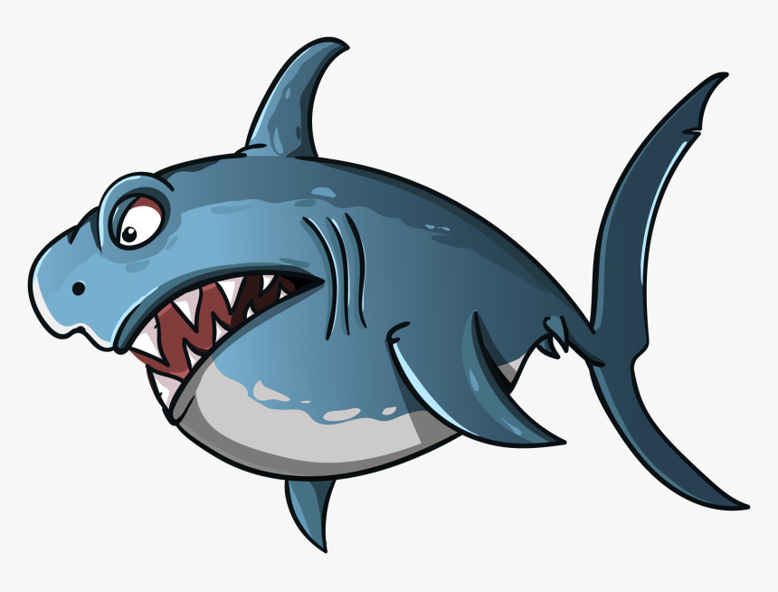 Animated White Shark - รูป ปลา ฉลาม การ์ตูน, HD Png Download, Free Download