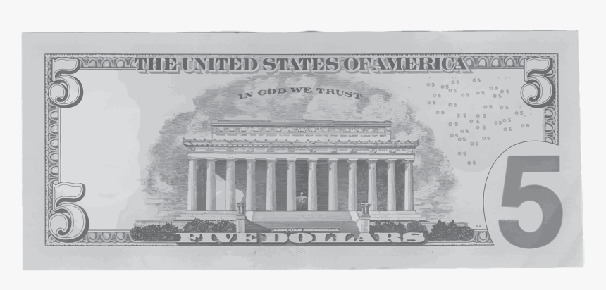 Five Dollar Bill Back Side, HD Png Download, Free Download