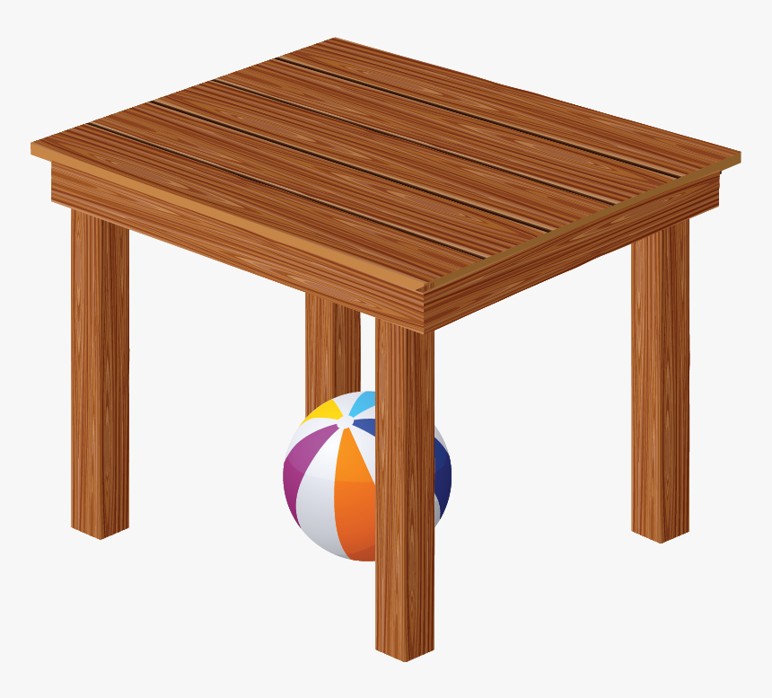 French Clipart Table - Ball Below The Table, HD Png Download, Free Download