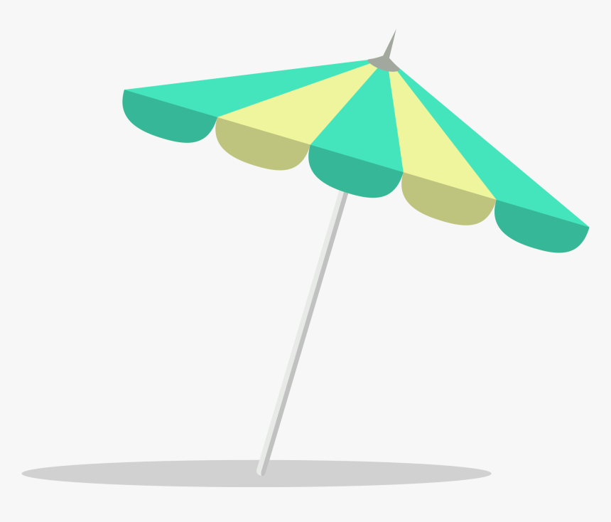 Beach Umbrella Flat Design - Transparent Background Umbrella Png Beach, Png Download, Free Download