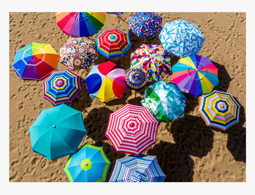 many umbrellas