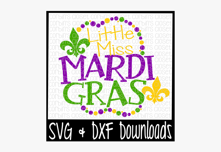 Free Little Miss Mardi Gras * Mardi Gras * Beads Cut - Illustration, HD Png Download, Free Download