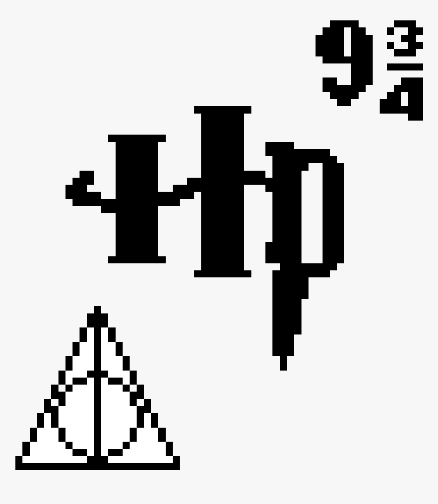 Harry Potter Logos Pixel Art Harry Potter - Pixel Art Harry Potter, HD Png Download, Free Download