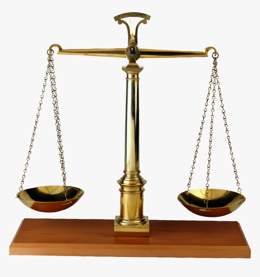 Balance Scale Png - Weighing Scale Of Justice, Transparent Png, Free Download