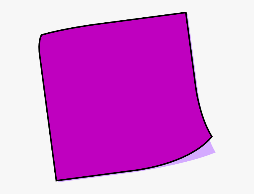 Purple Clipart Sticky Note - Purple Sticky Note Clipart, HD Png Download, Free Download