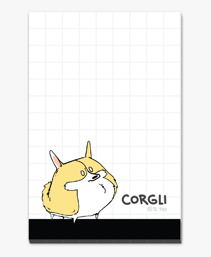 Corgli Grid Sticky Notes By Corgli & Co - Cartoon, HD Png Download, Free Download