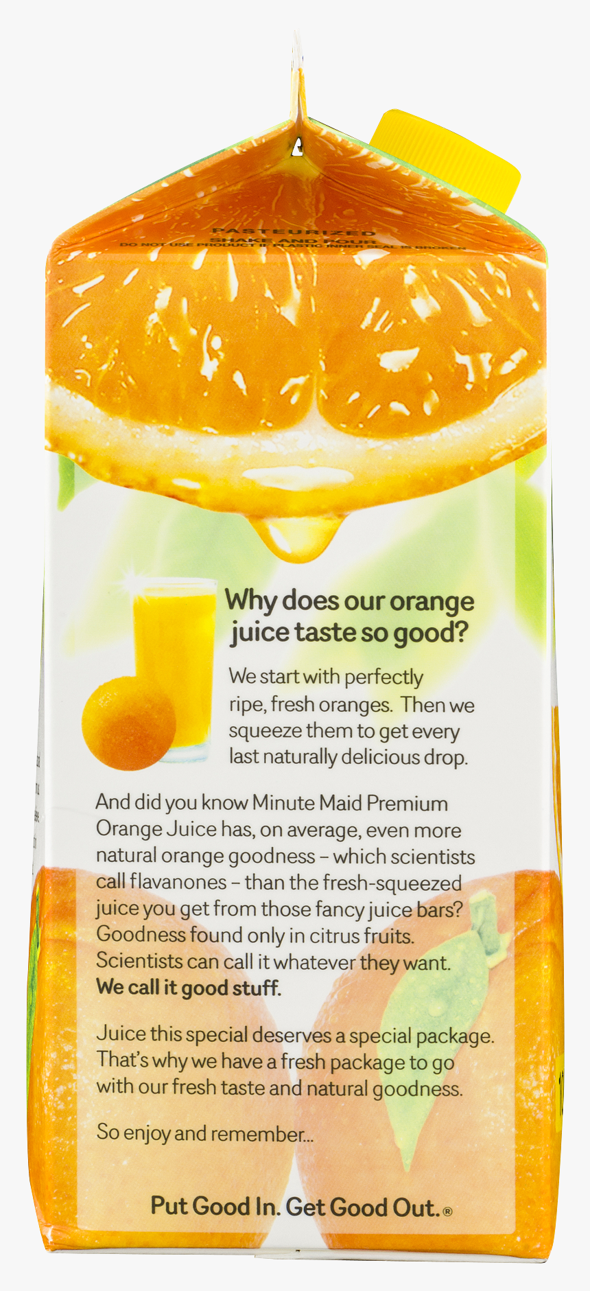 Minute Maid Orange Juice Side, HD Png Download, Free Download