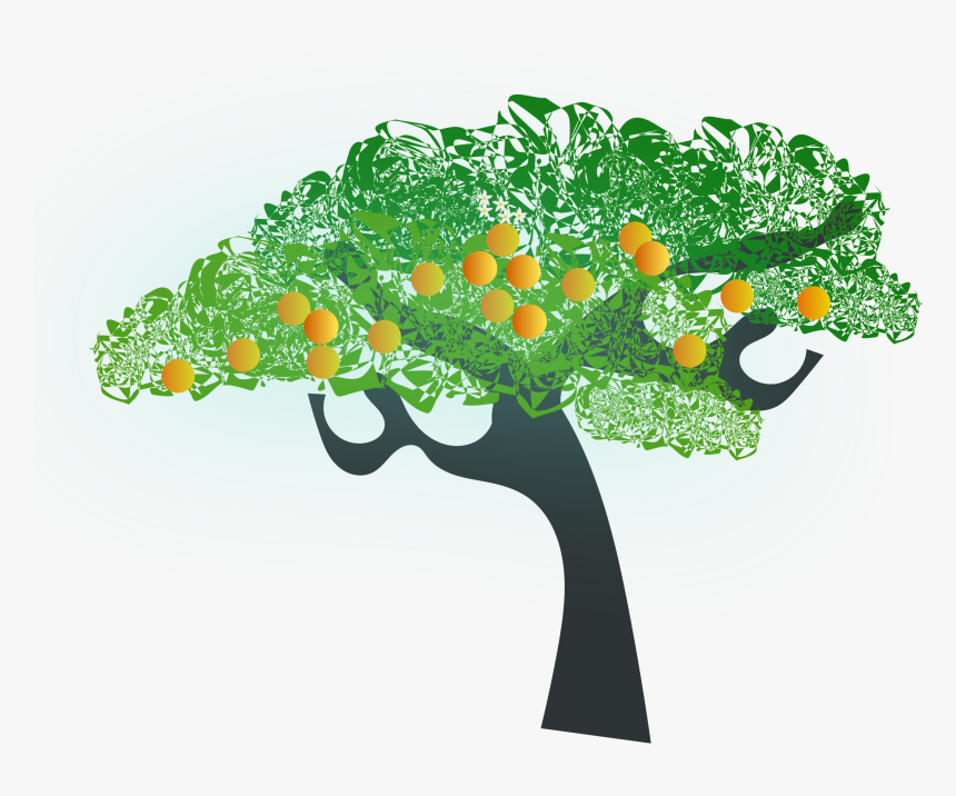 Orange Tree Clip Arts - Orange Tree Clipart Transparent, HD Png Download, Free Download