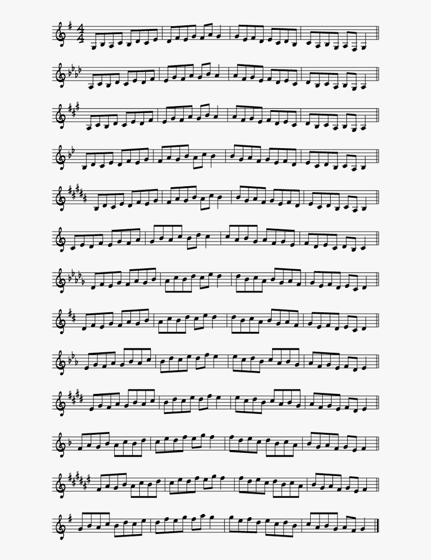 Ionian Exercise 2 - Sheet Music, HD Png Download, Free Download