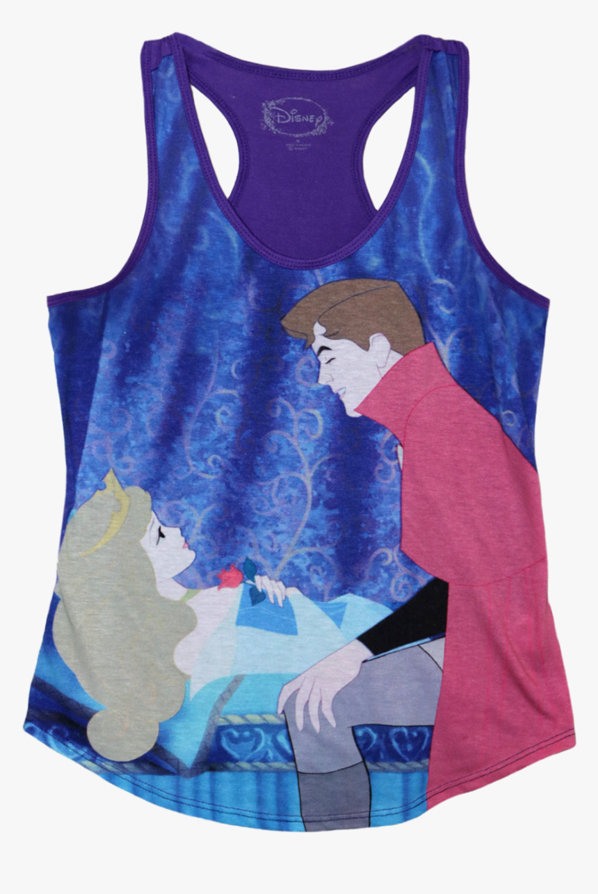A Purple Tanktop With The Scene Of Princess Aurora - Active Tank, HD Png Download, Free Download