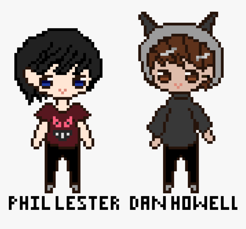 Phil Lester Daniel Howell Pixel Art, HD Png Download, Free Download