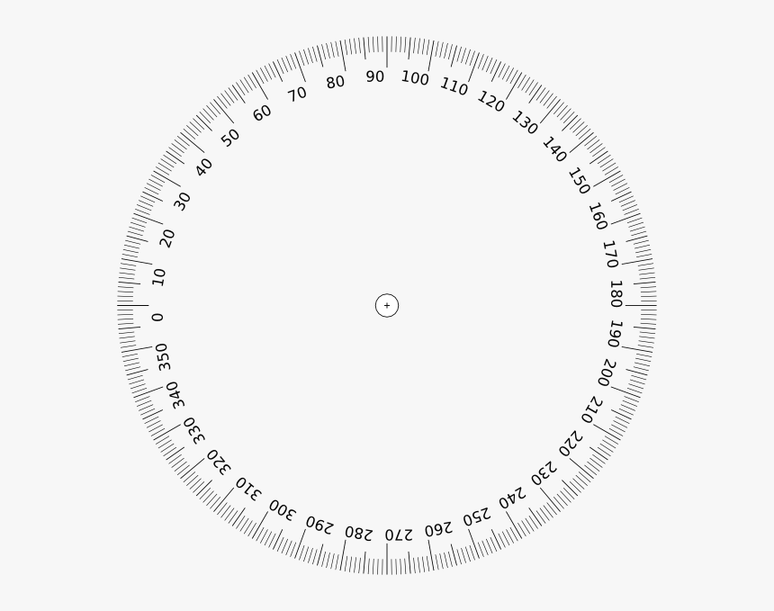 Pix For Printable Protractor 360 Degrees - Circle, HD Png Download, Free Download