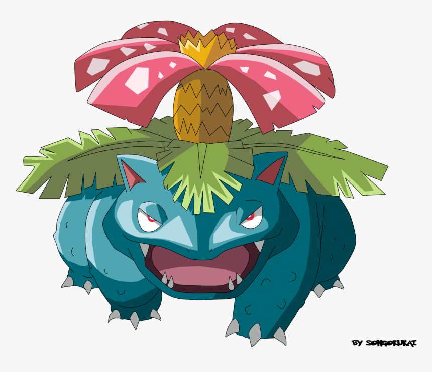 Venusaur By Songokukai-d4hvdxn - Evoluciones Bulbasaur, HD Png Download, Free Download