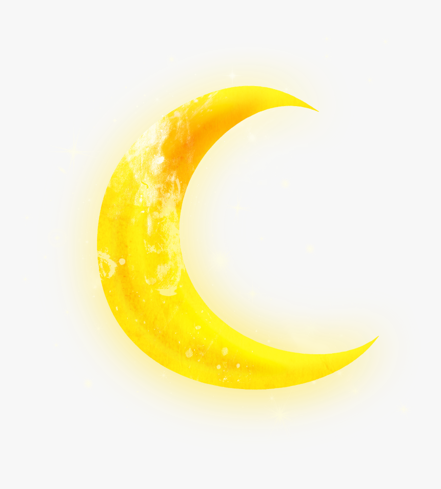 Transparent Half Moon Clipart - Yellow Crescent Moon Png, Png Download, Free Download