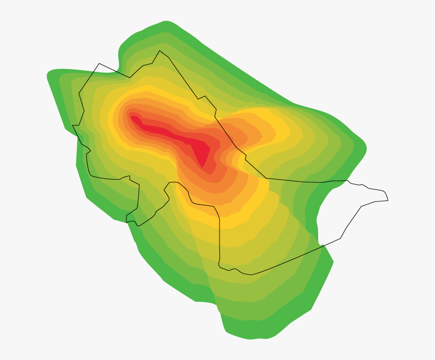 Shotspotter Heat Map - Illustration, HD Png Download, Free Download