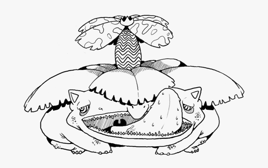 Funny Venusaur Coloring Pages - Mega Venusaur Coloring Pages, HD Png Download, Free Download