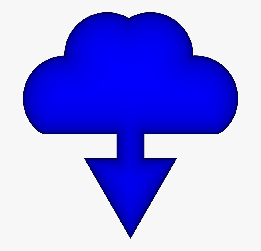 Simple Download Cloud Icon Glowing - Portable Network Graphics, HD Png Download, Free Download