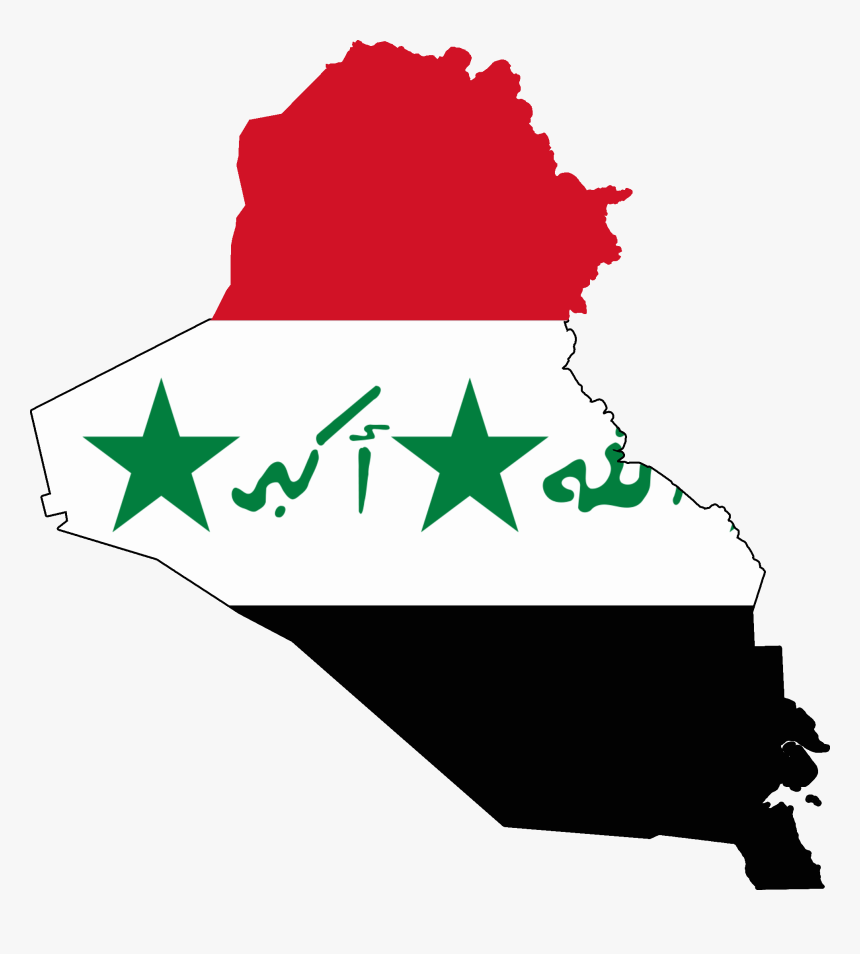 Flag Map Of Iraq & Occupied Kuwait - Iraq Map And Flag, HD Png Download, Free Download