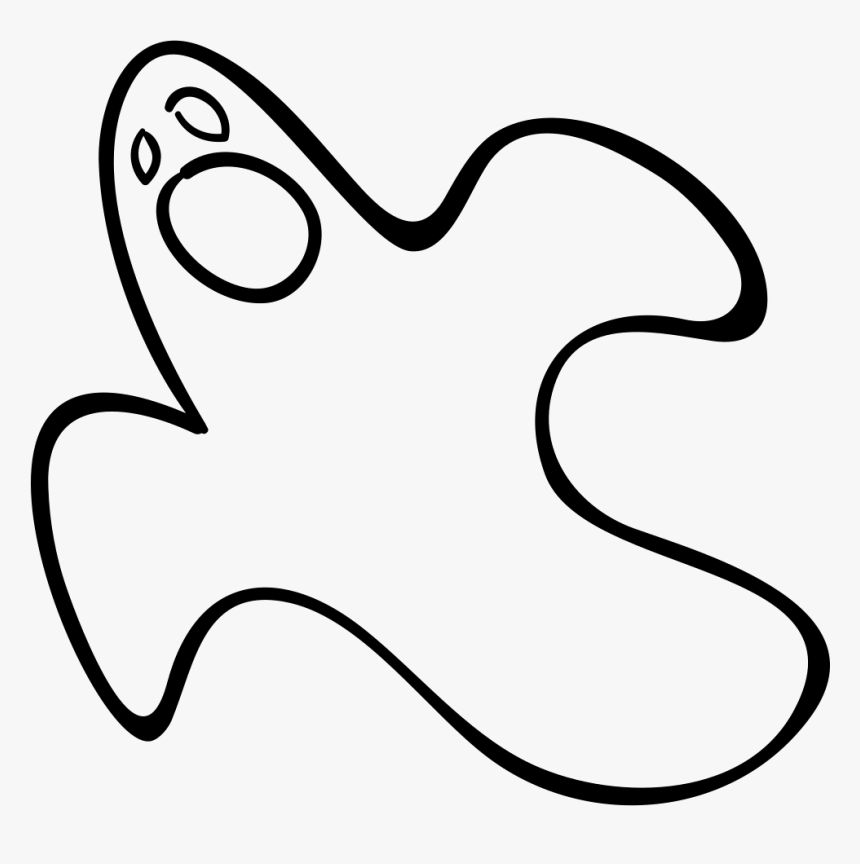 Halloween Ghost Shouting - Line Art, HD Png Download, Free Download
