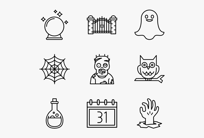 Lineal Halloween - Illustration, HD Png Download, Free Download