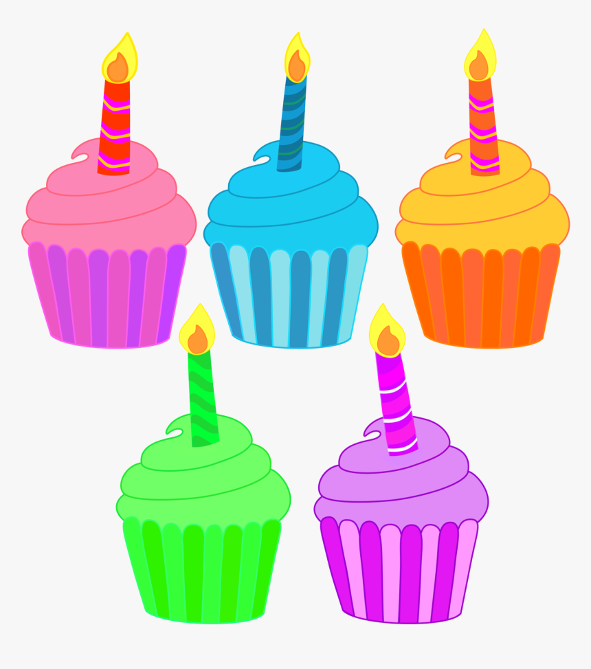 Cupcake Cupcakes Clipart Suggestions For Transparent - Cupcakes With Candles Clipart, HD Png Download, Free Download