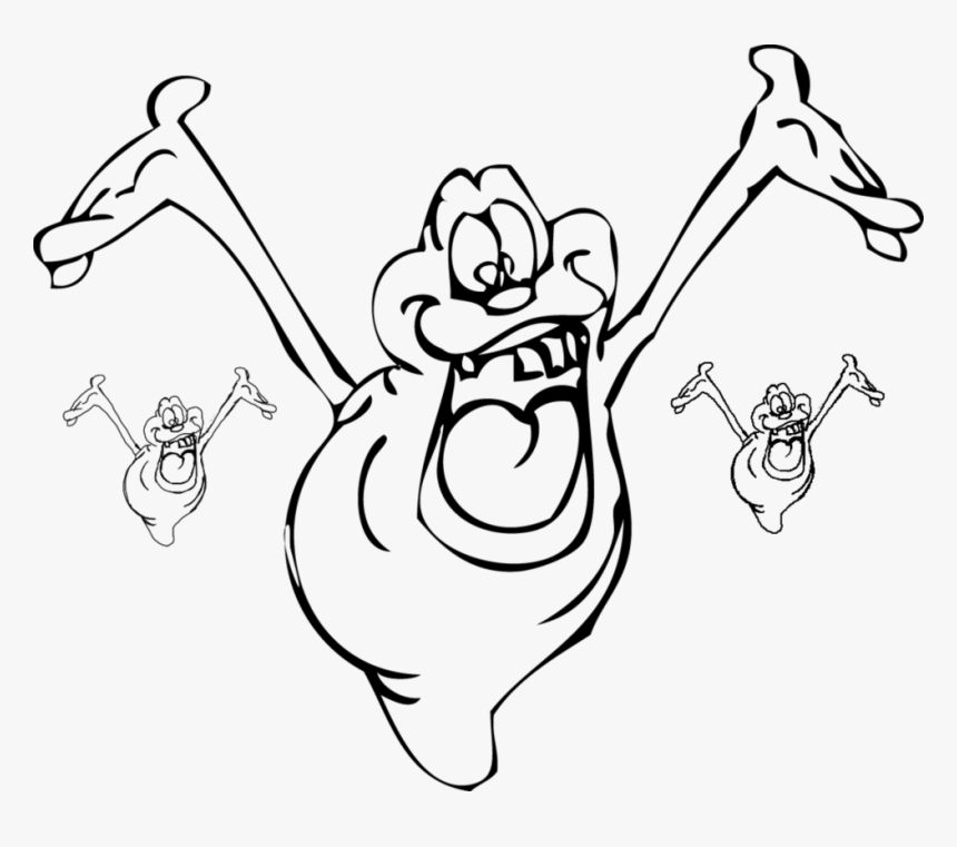 Collection Of Slimer - Ghostbusters Clipart Black And White, HD Png Download, Free Download