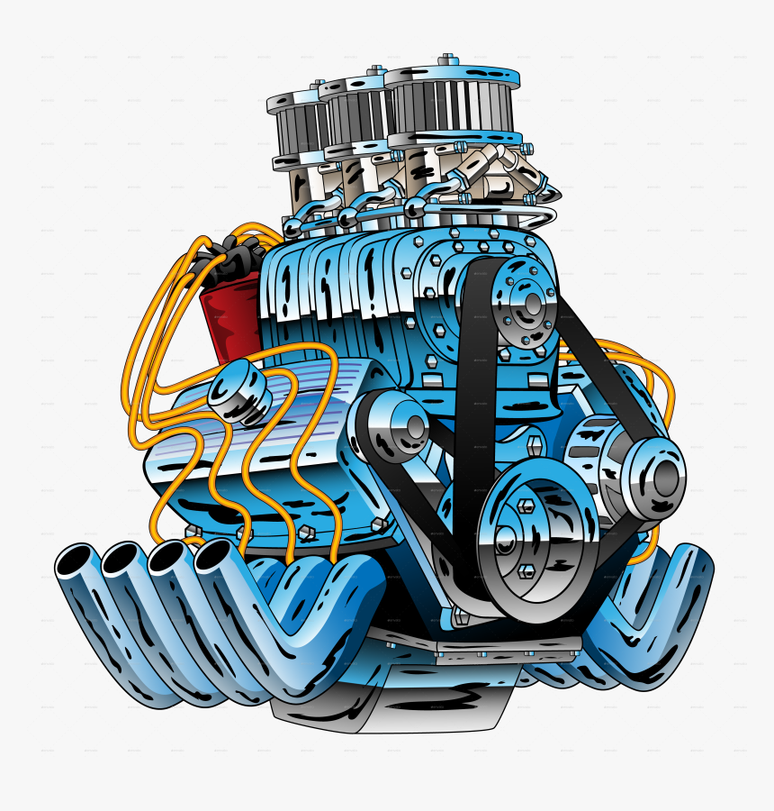 Car Engine Png - Hot Rod V8 Engine, Transparent Png, Free Download