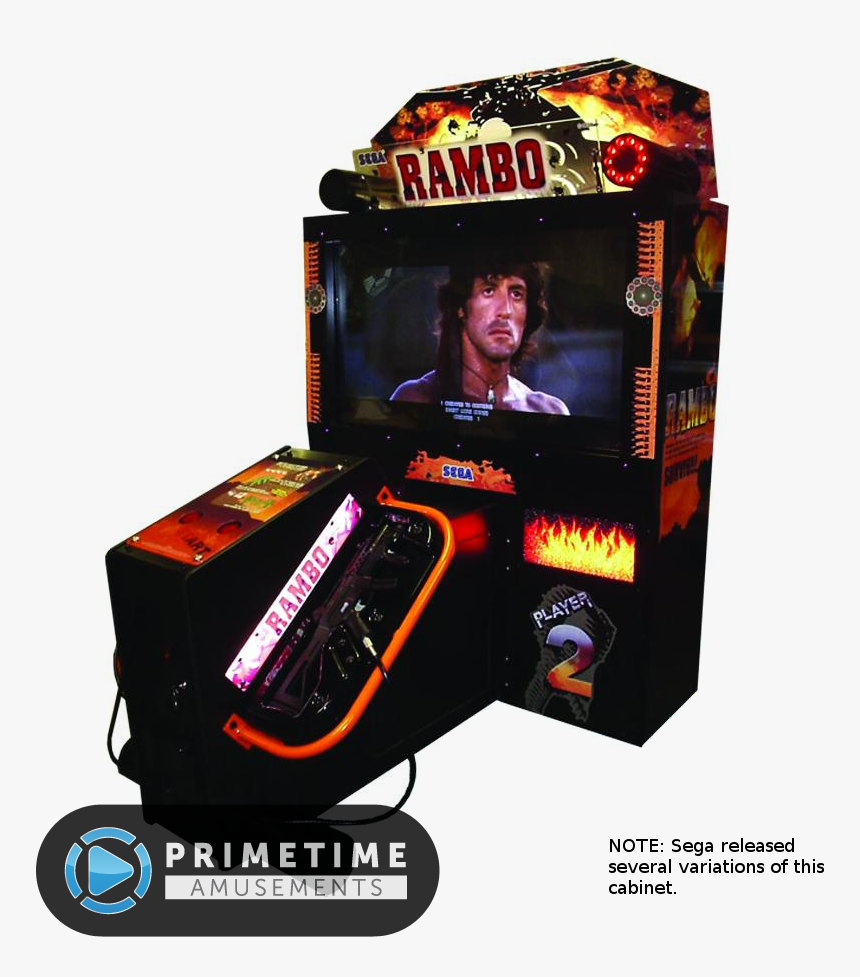 Rambo Deluxe Arcade Game By Sega - Sega Rambo Arcade Game, HD Png Download, Free Download