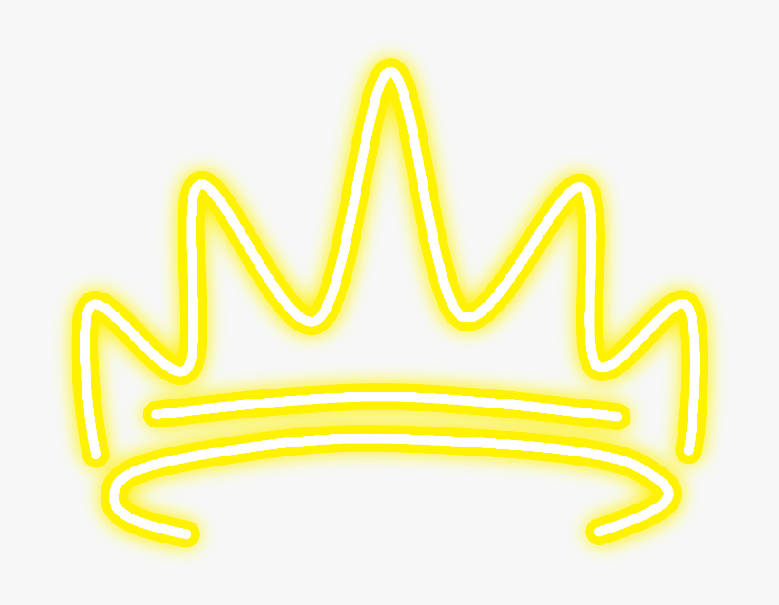 #neon #glow #crown #yellow #hat #freetoedit #mimi #sticker - Neon Green Crown Png, Transparent Png, Free Download