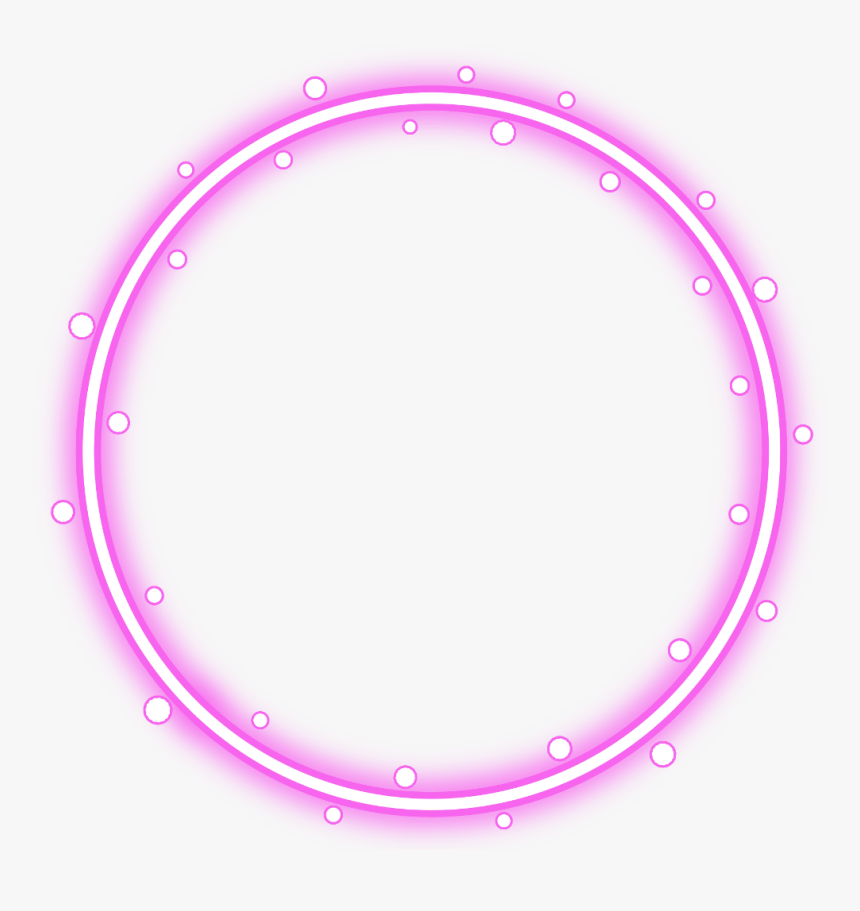 #neon #round #pink #freetoedit #circle #frame #border - Transparent Neon Circle Png, Png Download, Free Download