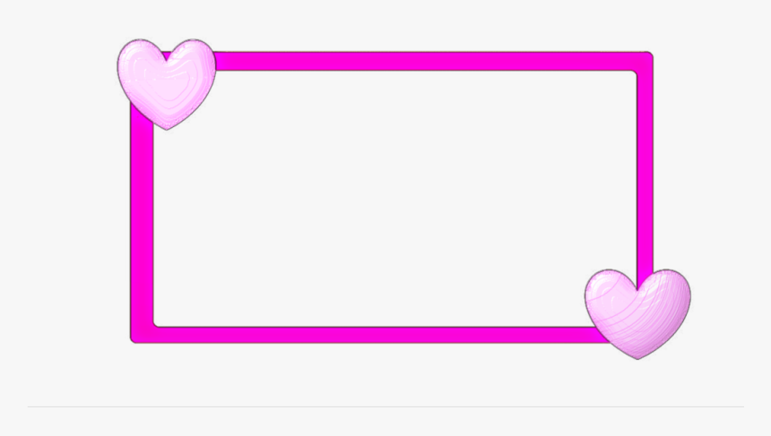 2nd Free Border - Pink Hearts Frame Png, Transparent Png, Free Download