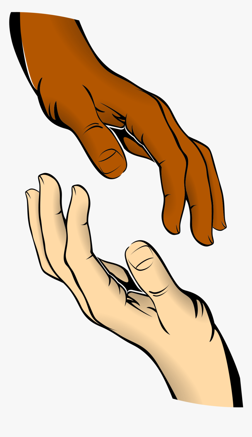Open Hands Png - Hands Touching Clip Art, Transparent Png, Free Download