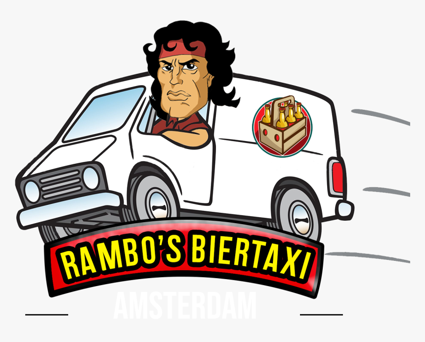 Rambo"s Biertaxi Amsterdam - Man With A Van Cartoon, HD Png Download, Free Download