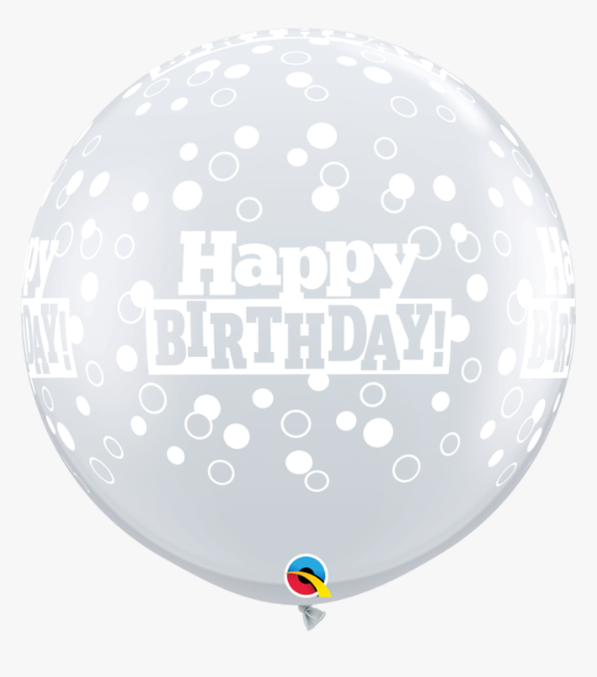 36"q Happy Birthday, Clear Confetti Print - Balloon, HD Png Download, Free Download